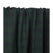 Tissu Tailleur Mélange Laine Carreaux Vert Bouteille