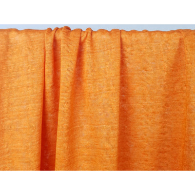 Tissu Maille Jersey 100 % Lin Orange