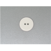 Bouton Rond Bicolore Blanc / Rouge 20 mm