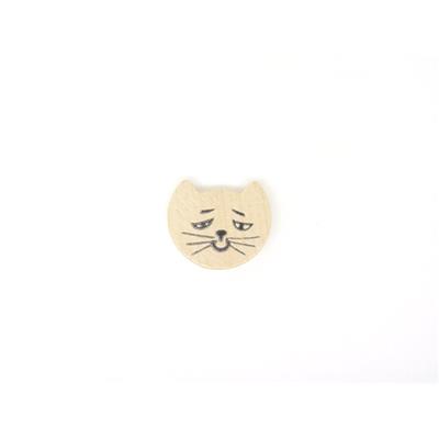 Tête de Chat en Bois 20 mm