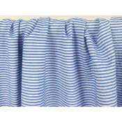 Tissu Seersucker Mélange Coton Rayé Bleu / Blanc