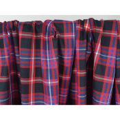 Tissu Sergé Léger Carreaux Rouge / Bleu / Noir