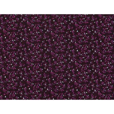 Tissu Voile de Viscose Bordeaux Fleurette Fuchsia 