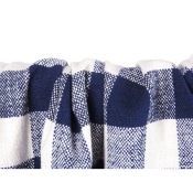 Tissu Tweed Carreaux Marine / Ecru