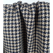 Tissu Lainage Mélange Laine Pied de Coq Beige / Noir