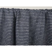 Tissu Maille Jersey 100 % Lin Rayures Irrégulières Marine / Blanc