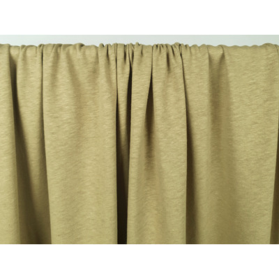 Tissu Maille Jersey Mélange Lin / Coton Beige