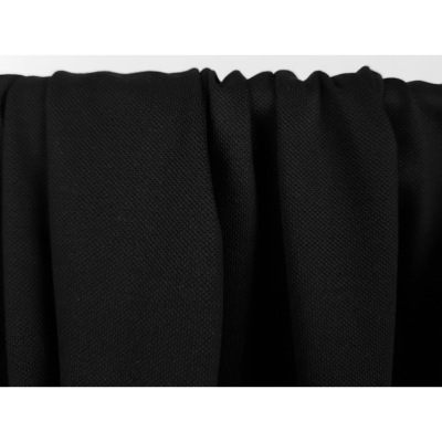Tissu Maille Piquée Légère 100 % Coton BIO Noir