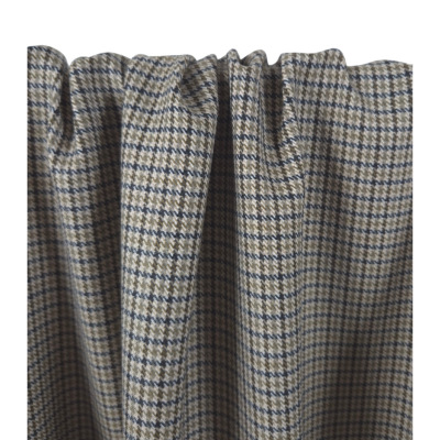 Tissu Tailleur Mélange Laine Carreaux Taupe / Choco
